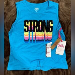 Justice little girls tank sz 7/8 small NWT